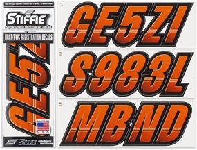 img 4 attached to 🚤 STIFFIE Techtron Orange/Black 3" Alpha-Numeric Registration ID Numbers for Boats & Watercraft: Stickers Decals Collection