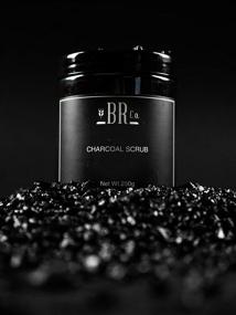 img 1 attached to 🛀 Baker Rye Co. Sea Salt Charcoal Facial Scrub: Men's Facial Scrub for Smoother Shaving, Reduced Razor Burn, and Deep Cleaning; Removes Dead Skin and Debris