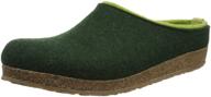 shop the ultimate comfort: haflinger grizzly kris clog charcoal logo