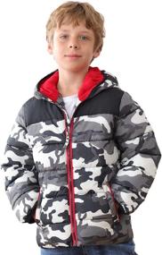 img 4 attached to Warm Winter Coat with Hood for Boys - Thicken Puffer Jacket, Waterproof Parka, Lightweight Outdoor Jacket by Hzxvic