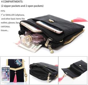 img 1 attached to 👜 Women's Handbags & Wallets with Embroidered Tassels for Crossbody Shoulder Cellphone Storage in Crossbody Bags