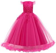 lace maxi dresses for flower girls - ideal for weddings, pageants, parties, proms, communions and other special occasions, featuring puffy tulle ball gowns logo