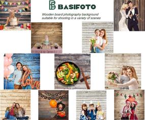 img 2 attached to 📸 Basifoto Retro Brown Wood Backdrops: Wooden Wall Photo Backgrounds for Pictures, 7x5ft