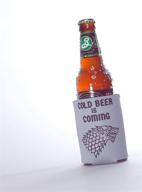 🍺 game of thrones inspired house sigil beer sleeves: collectible set of 4 with witty phrases - packaged in gift box logo