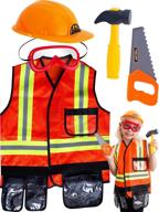 👷 authentic teganplay construction worker costume in striking orange shade логотип