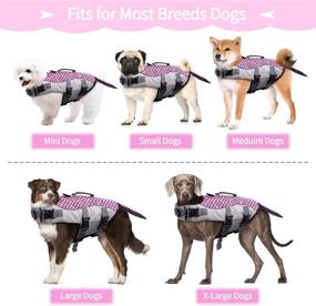 img 2 attached to Medium Mermaid Dog Life Jacket - Adjustable Floatation Pet Outfit for Swimming, 🐾 Boating, and Water Activities - Handle, Ripstop Material - Doggy Lifesaver at Pool or Beach