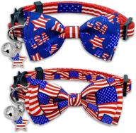 pohshido 2 pack 4th of july cat collars: patriotic independence day kitty accessories for male female cats logo