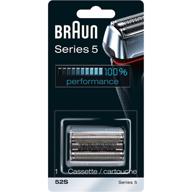 braun series 5 52s electric 🪒 shaver replacement head cassette – enhanced silver logo
