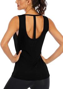 img 2 attached to 🏋️ Stylish ICTIVE Workout Tank Tops for Women - Backless Yoga Shirts & Running Activewear - Sleeveless Muscle Tank