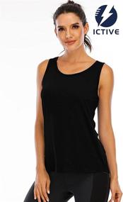 img 1 attached to 🏋️ Stylish ICTIVE Workout Tank Tops for Women - Backless Yoga Shirts & Running Activewear - Sleeveless Muscle Tank