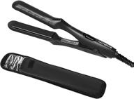 🏻 lovani ceramic mini travel hair straightener - dual voltage tourmaline flat iron for worldwide use with led indicator logo