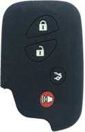 🔒 protective black key fob cover: lexus gs430 gs300 is350 is250 | remote smart key skin jacket shield | clicker case skin cover logo