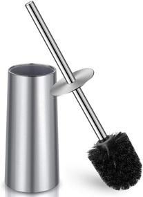 img 4 attached to Elegant IXO Toilet Brush and Holder - 304 Stainless Steel Long Handle, Stylish Cleaning Bristles for Bathroom Toilet (Silver)