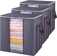 🧺 large capacity clothes storage bags for comforters, blankets, sweaters, clothing, pillows - reinforced handle, clear window, fine zipper логотип