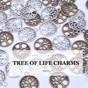 img 3 attached to 🌳 Stunning 50pcs Tree of Life Charms Pendant Bracelet Charms: Perfect for DIY Jewelry Findings