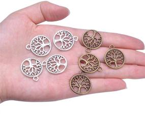 img 2 attached to 🌳 Stunning 50pcs Tree of Life Charms Pendant Bracelet Charms: Perfect for DIY Jewelry Findings