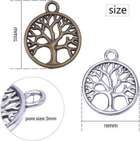 img 1 attached to 🌳 Stunning 50pcs Tree of Life Charms Pendant Bracelet Charms: Perfect for DIY Jewelry Findings