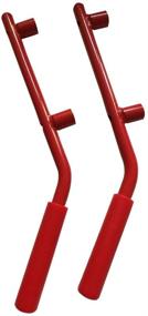 img 1 attached to Lantsun Front and Rear Grab Bar Handles for 2007-2017 Wrangler Unlimited 4 Door (4pcs) J039RED - Enhanced Wrangler Grip Bars