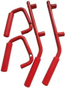 img 2 attached to Lantsun Front and Rear Grab Bar Handles for 2007-2017 Wrangler Unlimited 4 Door (4pcs) J039RED - Enhanced Wrangler Grip Bars