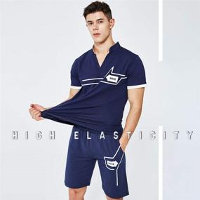 img 1 attached to TRACKSUIT Casual T Shirts Activewear Athletic Men's Clothing