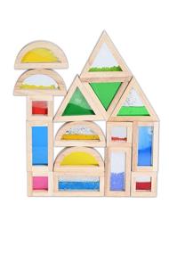 img 4 attached to Enhance Learning and Sensory Development with TickiT Sensory Blocks Set 16