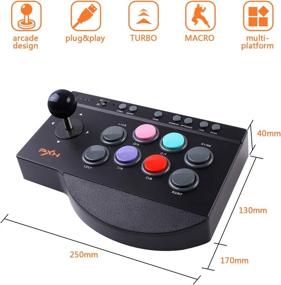 img 1 attached to Enhance Your Gaming Experience with PXN Street Fighter Arcade Fight Stick: Turbo & Macro Functions, USB Port - Compatible with PC Windows, PS3, PS4, Xbox ONE, Nintendo Switch