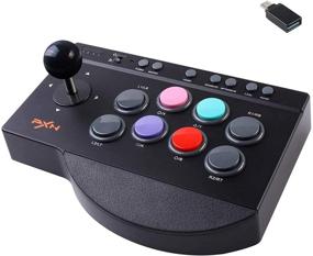 img 4 attached to Enhance Your Gaming Experience with PXN Street Fighter Arcade Fight Stick: Turbo & Macro Functions, USB Port - Compatible with PC Windows, PS3, PS4, Xbox ONE, Nintendo Switch