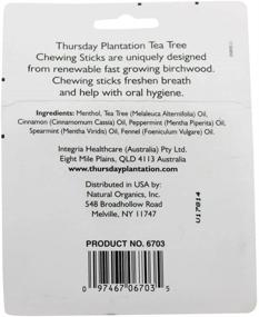 img 1 attached to 🌿 Natural Tea Tree Chewing Sticks Dual Pack (200 Counts) by Thursday Plantation - Oral Care for Fresh Breath and Healthy Teeth