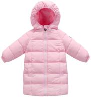 🧥 feoya lightweight girls hooded down jacket: slim winter outerwear, puffer coat logo