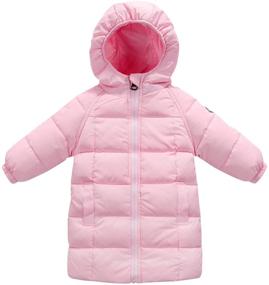 img 4 attached to 🧥 FEOYA Lightweight Girls Hooded Down Jacket: Slim Winter Outerwear, Puffer Coat