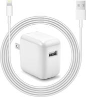 🔌 зарядное устройство для ipad и iphone с сертификатом apple mfi: 12w usb настенное зарядное устройство с складным портативным дизайном и кабелем lightning - идеально для путешествий с iphone, ipad и airpods. логотип