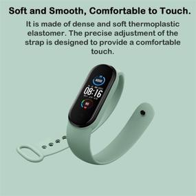 img 3 attached to 📲 PIXESTT 20 PCS Straps for Mi Band 6/Mi Band 5: Anti-Lost Silicone Wristbands for Xiaomi/Amazfit Bands