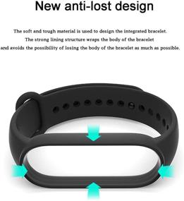 img 2 attached to 📲 PIXESTT 20 PCS Straps for Mi Band 6/Mi Band 5: Anti-Lost Silicone Wristbands for Xiaomi/Amazfit Bands