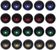 🚦 carviya 20pcs rocker dot led light toggle switches - on-off control for cars, trucks, rv's, boats, off-road, atv's, and more logo