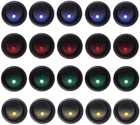 img 4 attached to 🚦 Carviya 20pcs Rocker Dot LED Light Toggle Switches - On-Off Control for Cars, Trucks, RV's, Boats, Off-Road, ATV's, and More