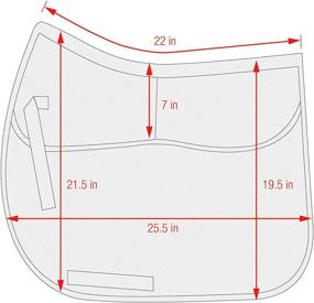 img 1 attached to 🐎 ECP Correction All Purpose Saddle Pad - Enhanced with Memory Foam Pockets for Ultimate Comfort