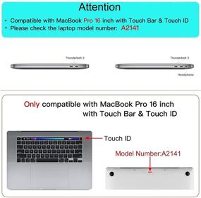 img 3 attached to 📘 MOSISO MacBook Pro 16 inch Case (2020/2019 Release A2141) - Touch Bar & Touch ID Compatible - Creative Wave Marble Hard Shell Case with Keyboard Cover & Screen Protector - Blue