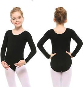 img 3 attached to 👯 Girls Long Sleeve Team Basic Leotard for Ballet Dance and Gymnastics