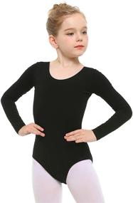 img 4 attached to 👯 Girls Long Sleeve Team Basic Leotard for Ballet Dance and Gymnastics