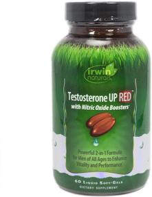img 1 attached to Irwin Naturals Testosterone UP RED: Nitric Oxide Boosters for Enhanced Vitality & Performance - 2-in-1 Liquid Soft-Gels, 60 Count