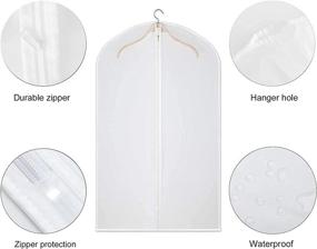 img 1 attached to 12 Pack of Lightweight Hanging Garment Bags: Keep Clothes Dust-free and Damp-free