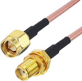 img 1 attached to 🔌 2M RG 316 WiFi Antenna Extension Cable - YOTENKO SMA Male to SMA Female RF Connector