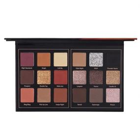 img 3 attached to 💄 Pro 18-Color Eyeshadow Palette: Pigmented Shimmer Glitter. Blendable, Long-Lasting, Waterproof. Seductress Shade. Perfect for Halloween Makeup & Cosmetics