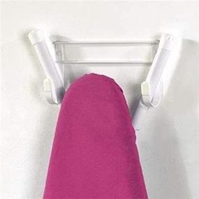img 1 attached to 🔧 Convenient Spectrum Wall Mount Ironing Board Holder in White - Pack of 2 for Easy Storage