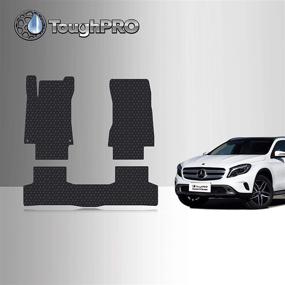 img 4 attached to 🚗 TOUGHPRO All Weather Heavy Duty Floor Mats Accessories Set Compatible with MercedesBenz GLA250 (Front Row + 2nd Row) - Made in USA - Black Rubber - 2021 2022