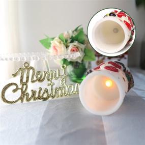 img 3 attached to 🎅 Enhance Your Christmas Décor with GiveU Santa Claus Flameless LED Timer Candle – 6-Inch Battery Operated