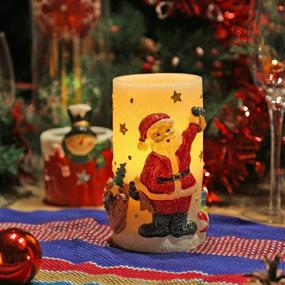 img 1 attached to 🎅 Enhance Your Christmas Décor with GiveU Santa Claus Flameless LED Timer Candle – 6-Inch Battery Operated