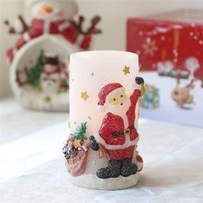 img 2 attached to 🎅 Enhance Your Christmas Décor with GiveU Santa Claus Flameless LED Timer Candle – 6-Inch Battery Operated