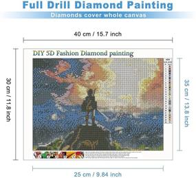 img 3 attached to MXJSUA Diamond Painting Rhinestone Embroidery Painting, Drawing & Art Supplies for Painting
