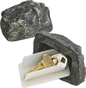img 4 attached to 🔑 Katzco Fake Rock Key Hider - Discreet Gray Plastic Holder for Spare Car Keys and House Keys - Innovative Home Improvement Solution and Unconventional Gift Idea